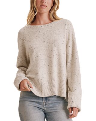 Splendid Haven Cotton Blend Tweedy Crew Sweater