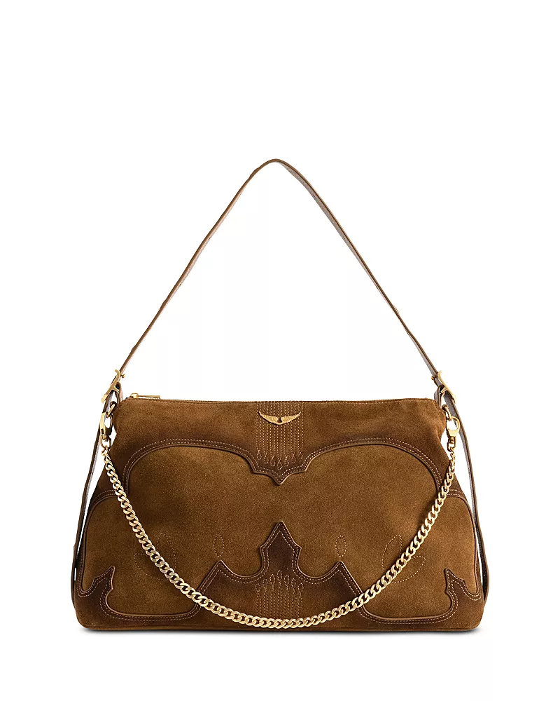 Zadig & Voltaire Jim Western Suede Shoulder Bag