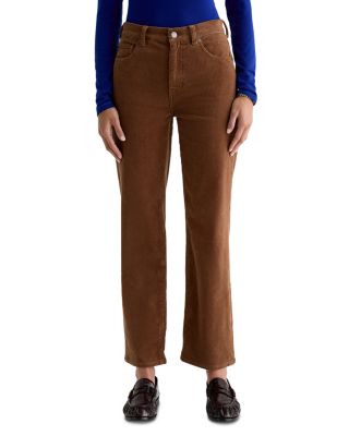 Brinley Mid Rise Straight Corduroy Jeans in Bronze Beat