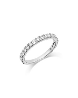 Luxe Collection Certified Lab Grown Diamond Half Pave Band in 18K Gold, 0.63 tcw