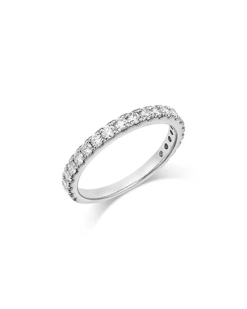 Bloomingdale's Fine Collection Luxe Collection Certified Lab Grown Diamond Half Pave Band in 18K Gold, 0.63 tcw