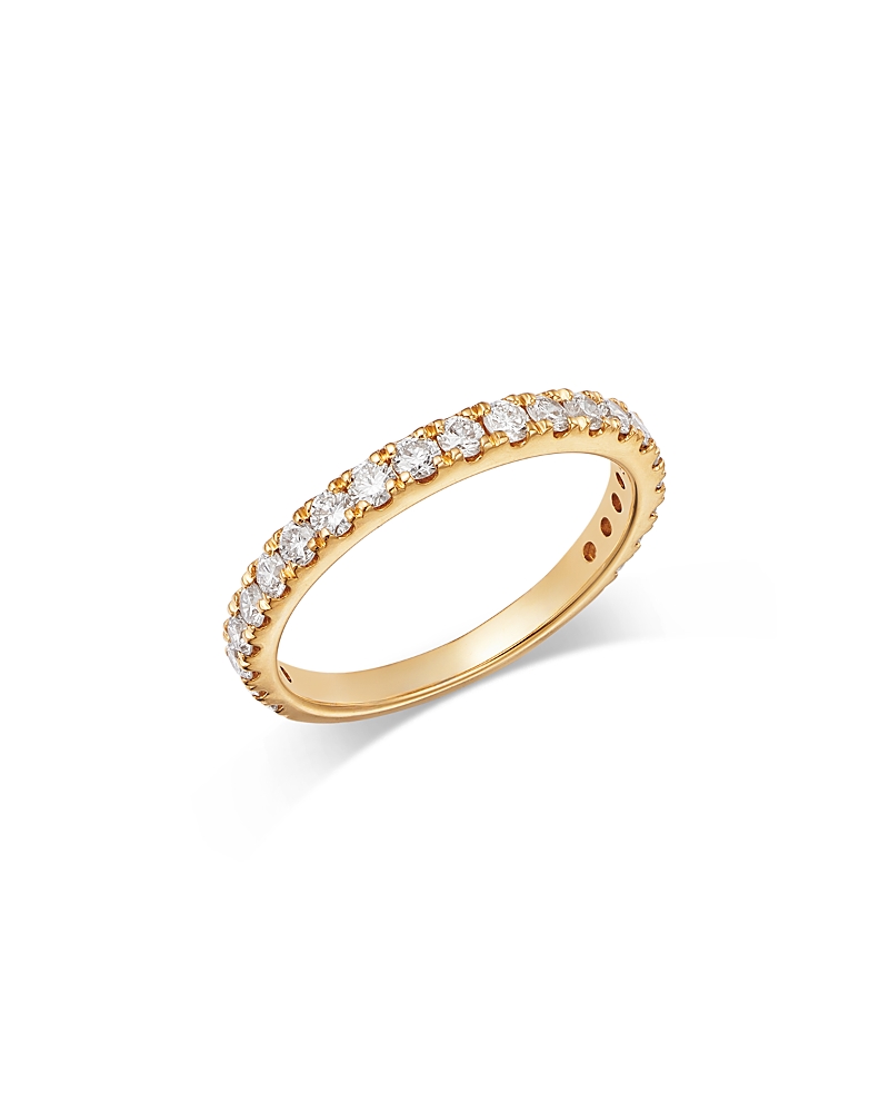Bloomingdale's Fine Collection Luxe Collection Certified Lab Grown Diamond Half Pave Band in 18K Gold, 0.63 tcw · 6