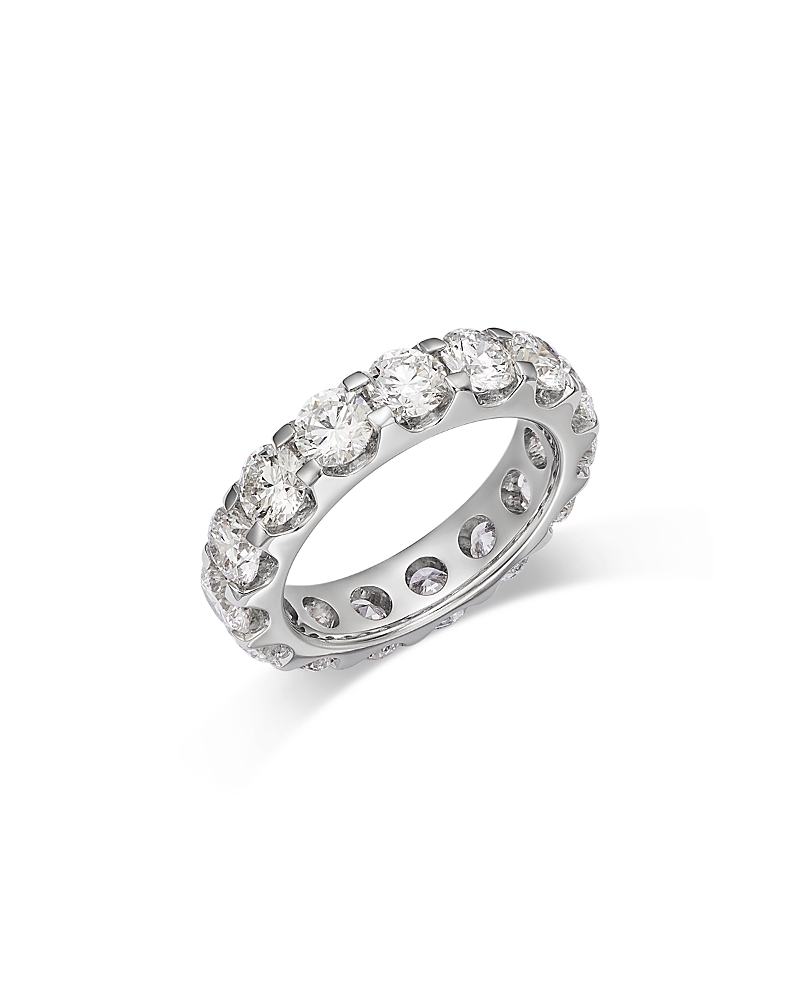 Bloomingdale's Fine Collection Luxe Collection Certified Lab Grown Diamond Eternity Band in 18K White Gold, 5.0 tcw · 7