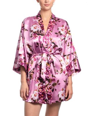 Satin Floral Robe 