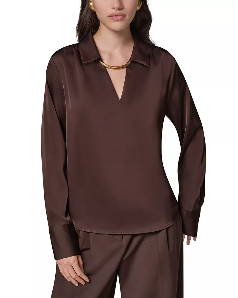 Donna Karan New York Embellished Long Sleeve Blouse