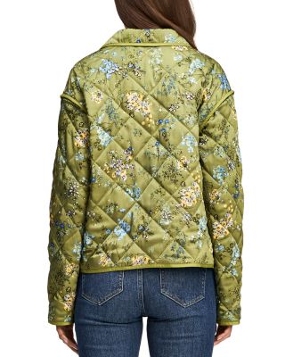 Hand Sketched Floral Alexa Quilted Jacket - thumbnail 2