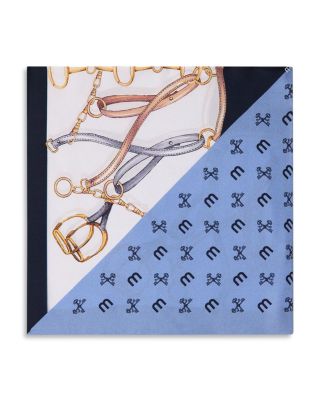 Equestrian Motif Silk Scarf