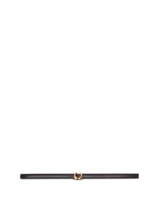 Maje Women's Slim Leather Belt