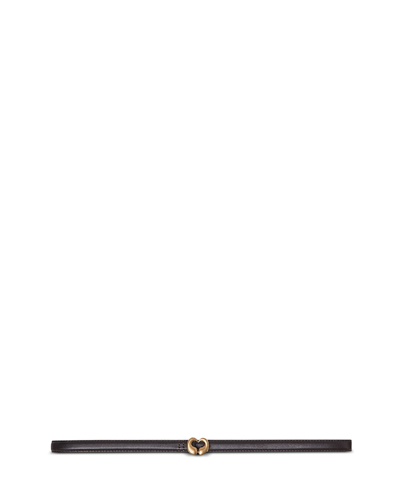 Maje Women's Slim Leather Belt