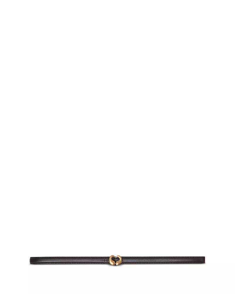 Maje Women's Slim Leather Belt