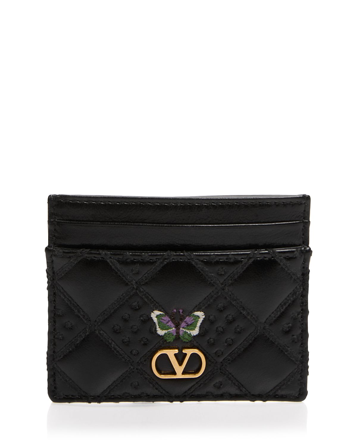 Valentino Garavani VLogo Quilted Leather Card Case