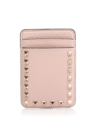 Rockstud Magnetic Leather Card Holder