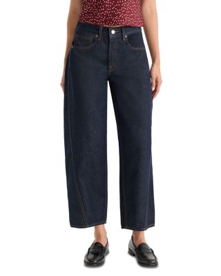 Vintage High Rise Ankle Barrel Jeans in Indigo1302