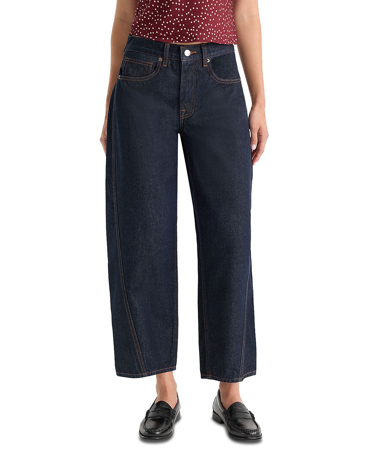 Good American Vintage High Rise Ankle Barrel Jeans
