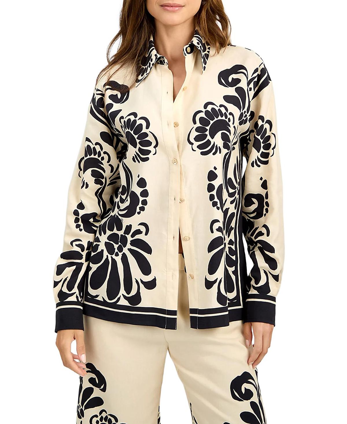 Trina Turk Long Sleeve Nivara Top