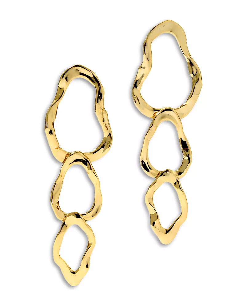 Alexis Bittar Brut Triple Link Statement Earrings