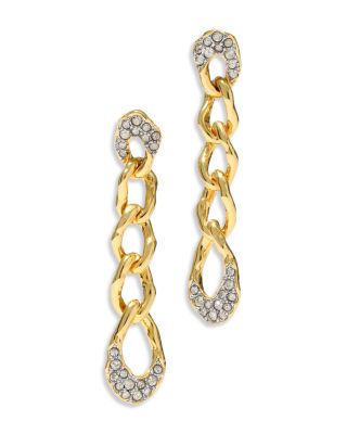 Alexis Bittar Solanales Crystal Chain Link Drop Earrings