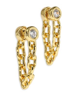 Alexis Bittar Asterales Cubic Zirconia Chain Linked Front To Back Earrings