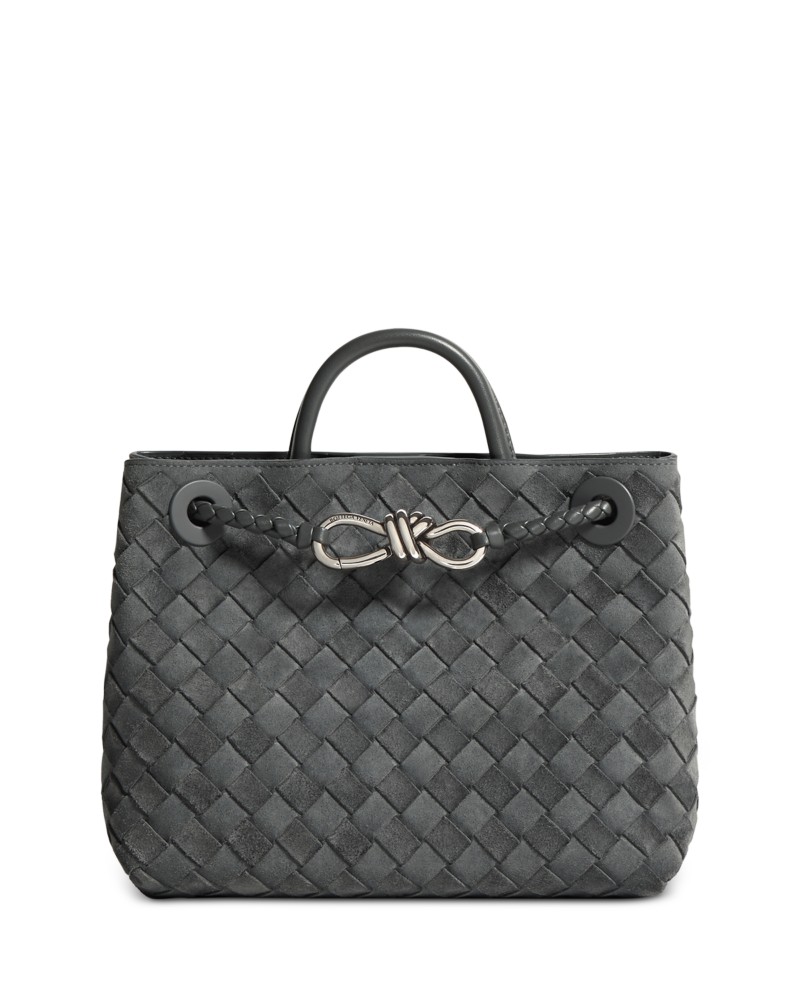 Bottega Veneta Small Andiamo Intrecciato Suede Top Handle Bag by Bloomingdale's