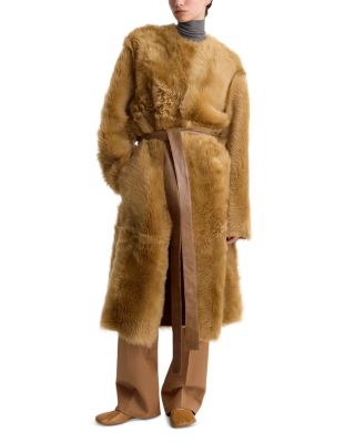 Demi Reversible Shearling Belted Coat