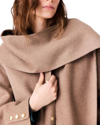 Genest Wool Blend Hooded Short Coat - thumbnail 7