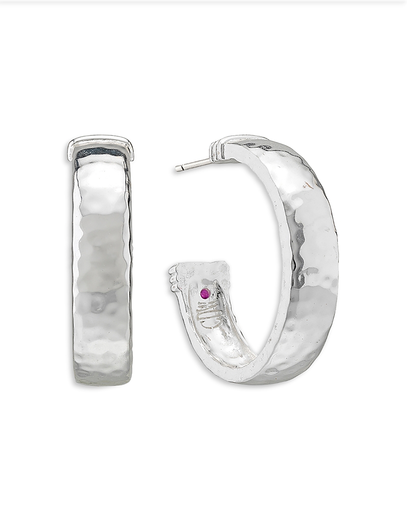 Capucine De Wulf Cleopatra Textured Medium Hoop Earrings