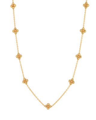 Berry Clover Mother of Pearl Double Sided Necklace, 28"