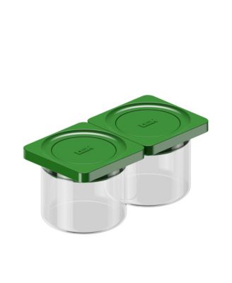  Press Glass Small 2 Pack Food Storage Canister