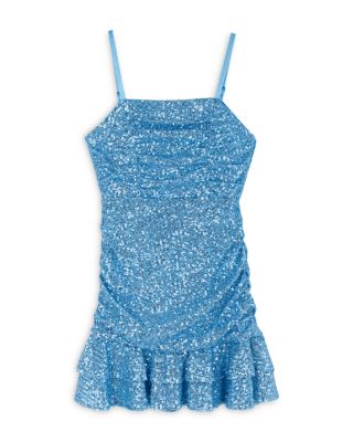 Girls' Ruched Shimmer Mini Dress - Big Kid