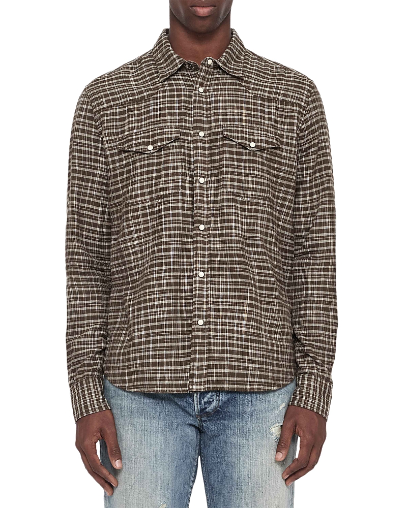 Allsaints Court Cotton Check Pocket Shirt