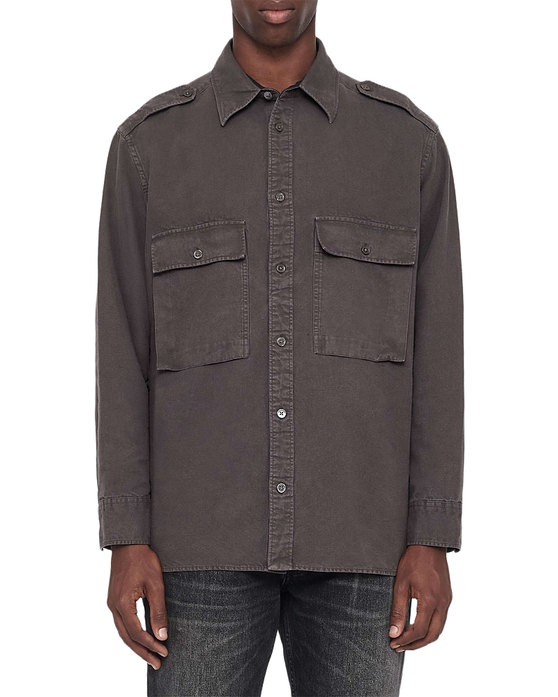 Allsaints Hart Cotton & Linen Pocket Shirt