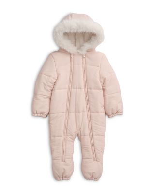 Unisex Hooded Faux Fur Lined Snowsuit - Baby