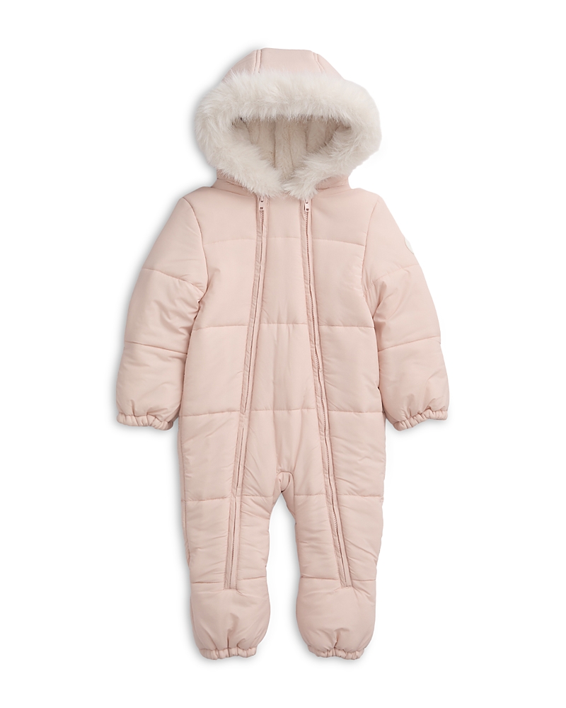 Mori Unisex Hooded Faux Fur Lined Snowsuit - Baby In Eggnog