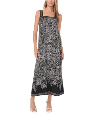 Thick Strap Tiered Square Neck Dress