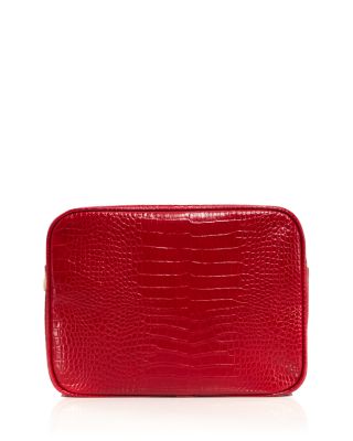 Large Croco Embossed Pouch 