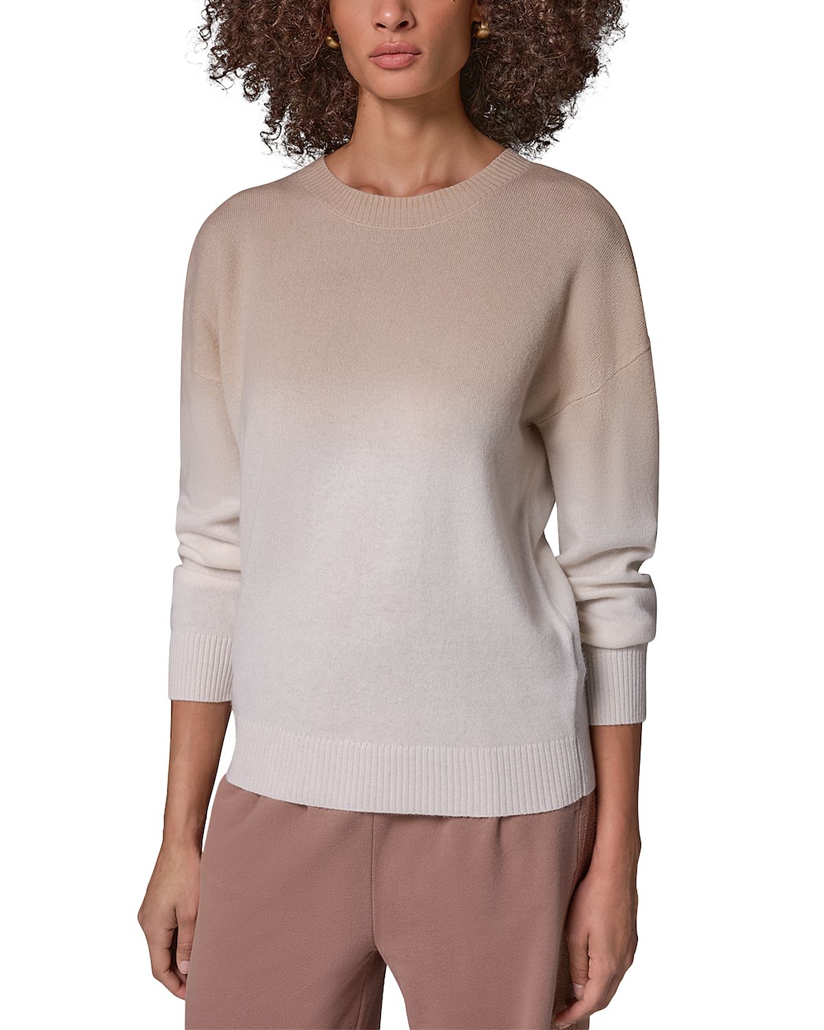 Donna Karan Weekend Wool & Cashmere Ombre Drop Shoulder Sweater