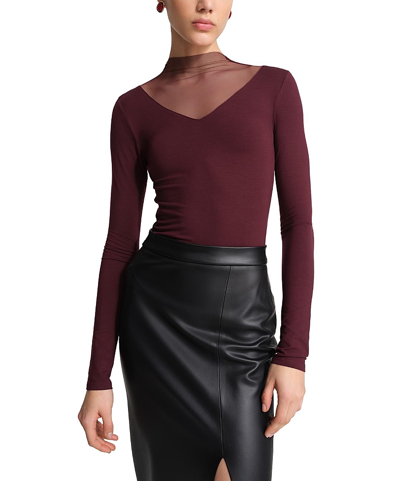 Marcella Saige Top In Burgundy