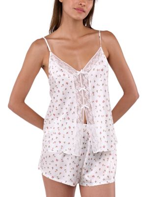 Tiana Lace Trim Camisole & Shorts Pajama Set