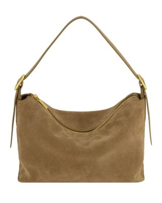 Suede Convertible Shoulder Bag