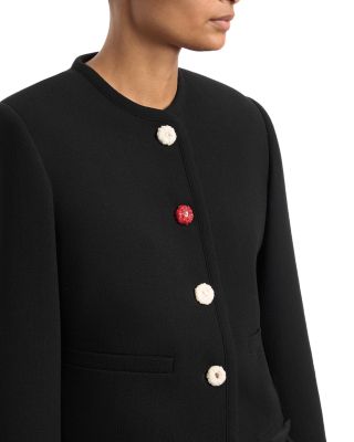 Cora Wool Flower Button Jacket - thumbnail 6