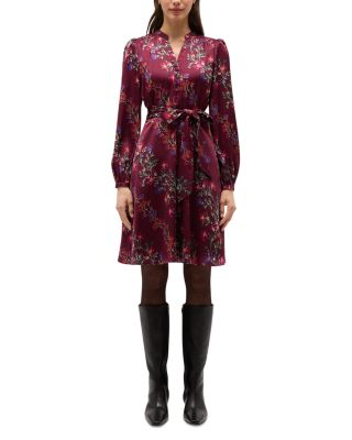 Fatima Printed Satin Mini Dress
