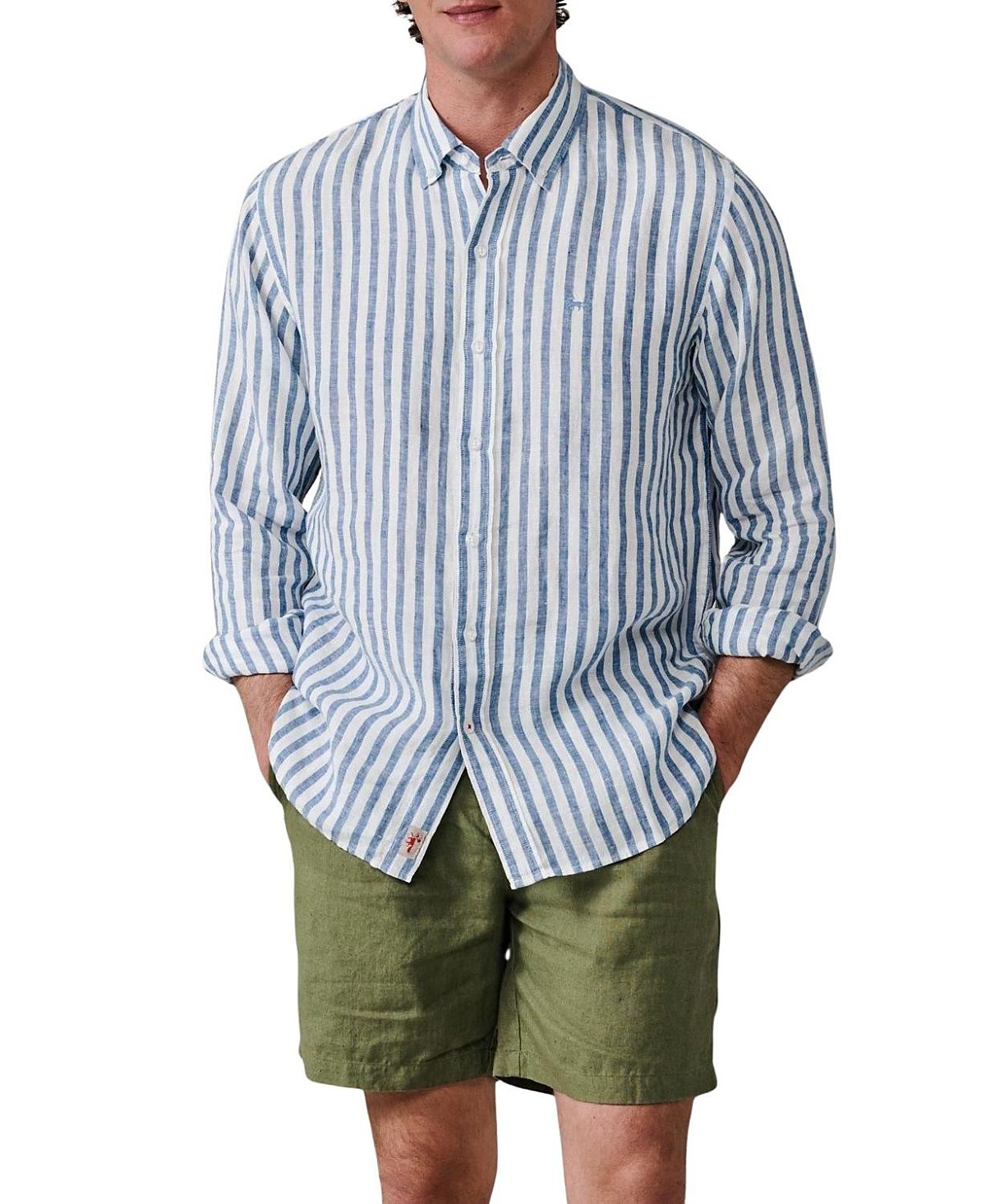 Aubin Worlaby Linen Long Sleeve Shirt