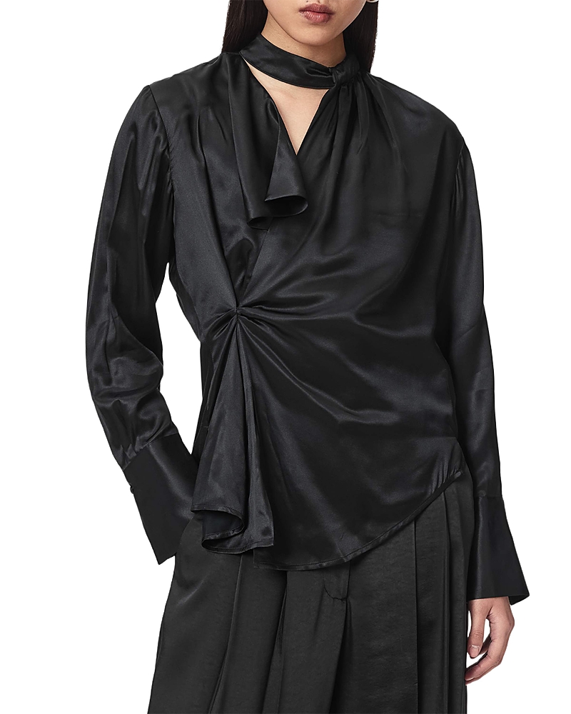 Allsaints Zellie Gathered Asymmetric Top · 10 UK/6 US