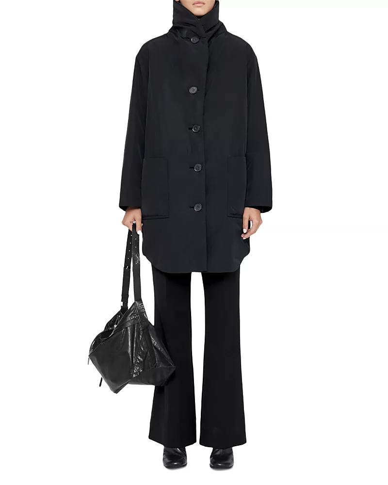 Allsaints Darcie Button Front Puffer Coat
