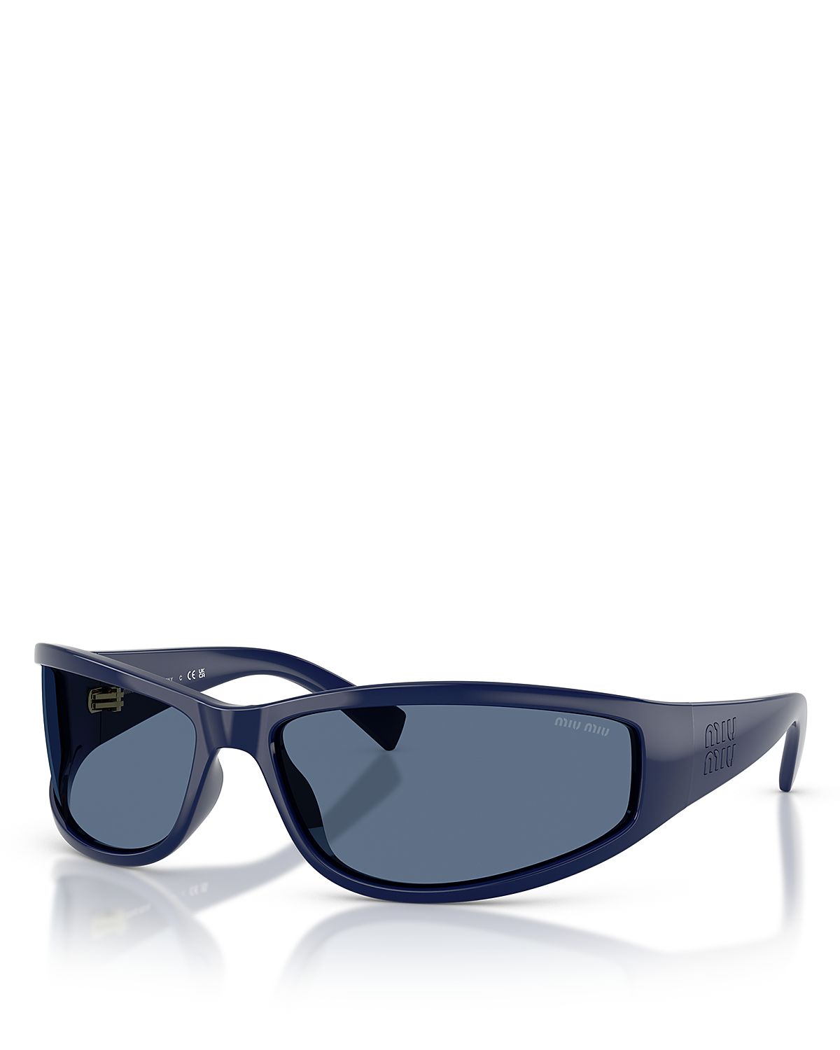 Miu Miu Wraparound Sunglasses, 69mm