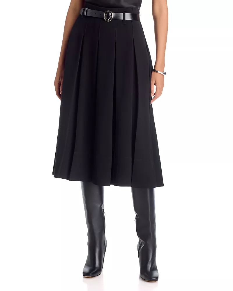 Cinq a Sept Rylee Belted Pleated Skirt