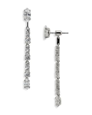 Nadri Twinnie Front to Back Linear Drop Earrings
