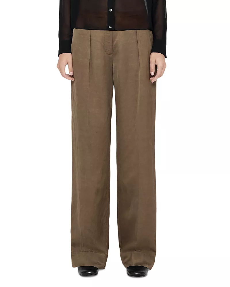 Allsaints Leonie Satin Wide Leg Pants