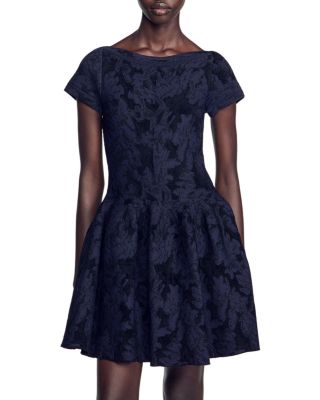 Gala Jacquard Knit Flare Dress 
