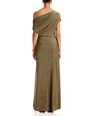 Metallic One Shoulder Dress - Exclusive - thumbnail 4
